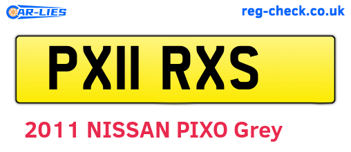 PX11RXS are the vehicle registration plates.