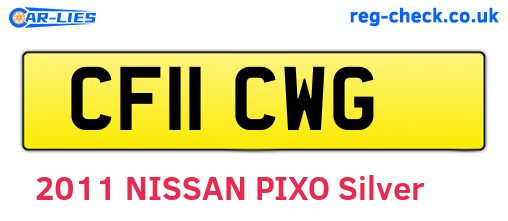 CF11CWG are the vehicle registration plates.