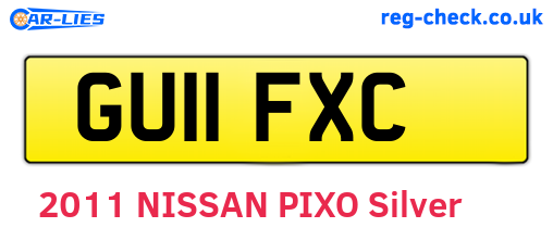 GU11FXC are the vehicle registration plates.