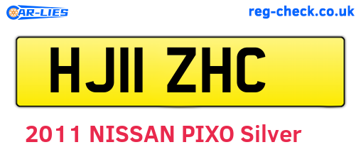 HJ11ZHC are the vehicle registration plates.
