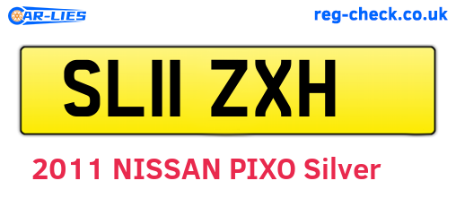 SL11ZXH are the vehicle registration plates.