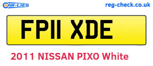FP11XDE are the vehicle registration plates.