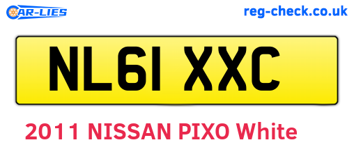 NL61XXC are the vehicle registration plates.