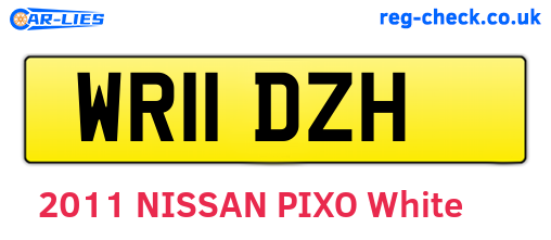 WR11DZH are the vehicle registration plates.