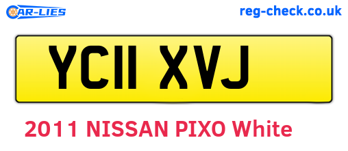 YC11XVJ are the vehicle registration plates.