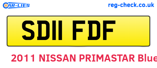SD11FDF are the vehicle registration plates.