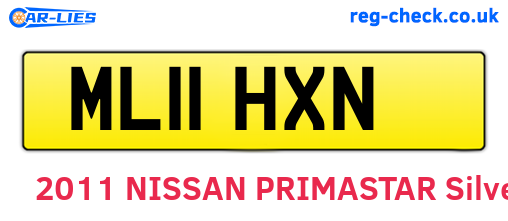 ML11HXN are the vehicle registration plates.