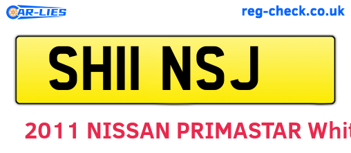 SH11NSJ are the vehicle registration plates.