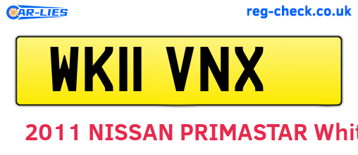 WK11VNX are the vehicle registration plates.