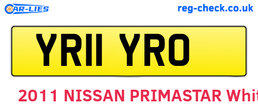 YR11YRO are the vehicle registration plates.