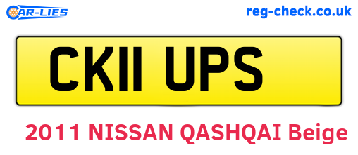 CK11UPS are the vehicle registration plates.