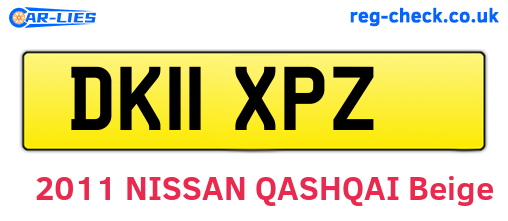 DK11XPZ are the vehicle registration plates.