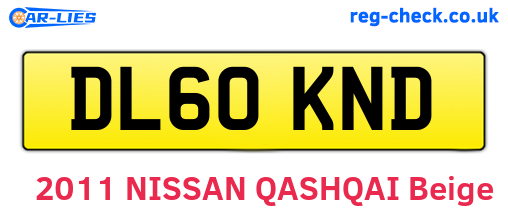 DL60KND are the vehicle registration plates.