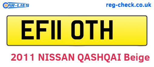 EF11OTH are the vehicle registration plates.
