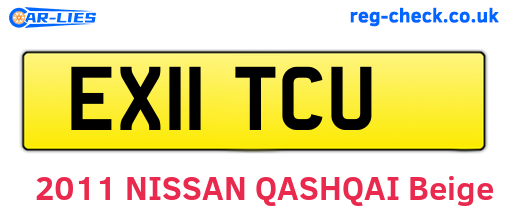 EX11TCU are the vehicle registration plates.
