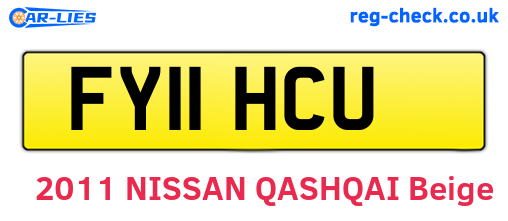 FY11HCU are the vehicle registration plates.