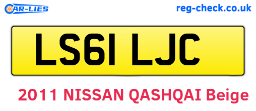 LS61LJC are the vehicle registration plates.