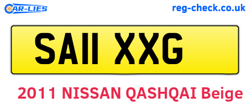 SA11XXG are the vehicle registration plates.