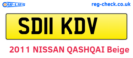 SD11KDV are the vehicle registration plates.