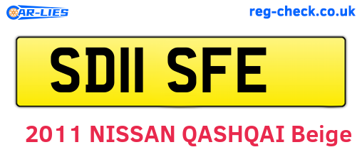 SD11SFE are the vehicle registration plates.