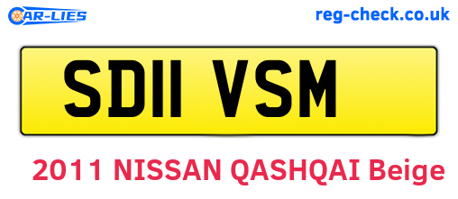 SD11VSM are the vehicle registration plates.