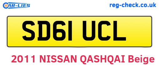 SD61UCL are the vehicle registration plates.