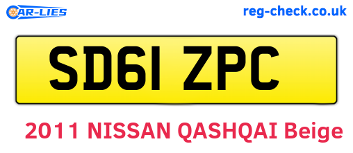SD61ZPC are the vehicle registration plates.