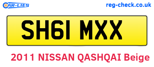 SH61MXX are the vehicle registration plates.