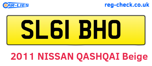 SL61BHO are the vehicle registration plates.
