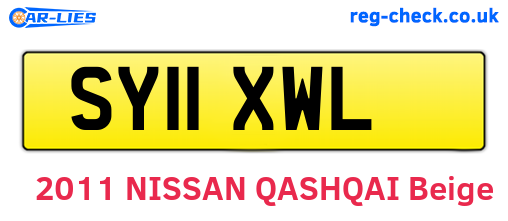 SY11XWL are the vehicle registration plates.