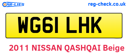 WG61LHK are the vehicle registration plates.
