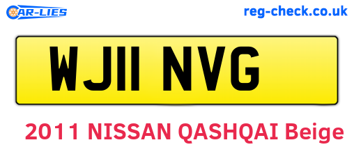 WJ11NVG are the vehicle registration plates.