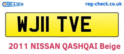 WJ11TVE are the vehicle registration plates.