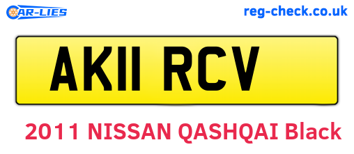 AK11RCV are the vehicle registration plates.