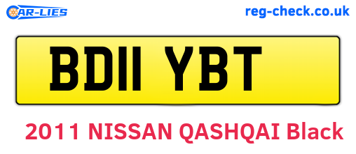 BD11YBT are the vehicle registration plates.