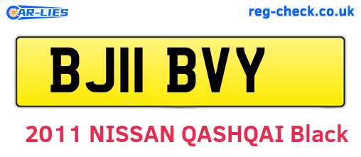 BJ11BVY are the vehicle registration plates.