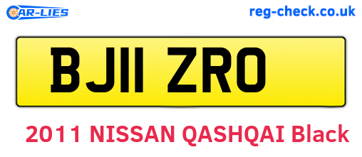 BJ11ZRO are the vehicle registration plates.