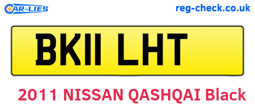 BK11LHT are the vehicle registration plates.