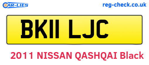BK11LJC are the vehicle registration plates.