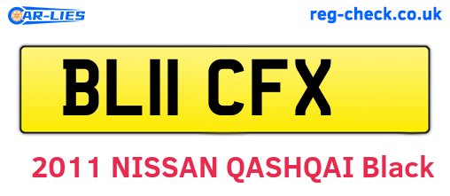BL11CFX are the vehicle registration plates.