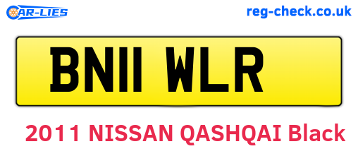 BN11WLR are the vehicle registration plates.