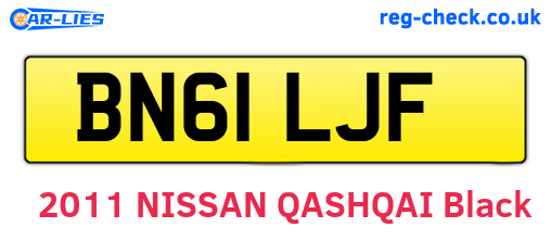 BN61LJF are the vehicle registration plates.