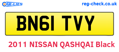 BN61TVY are the vehicle registration plates.