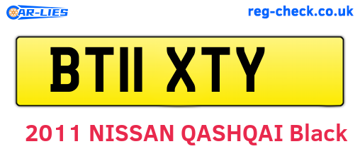 BT11XTY are the vehicle registration plates.