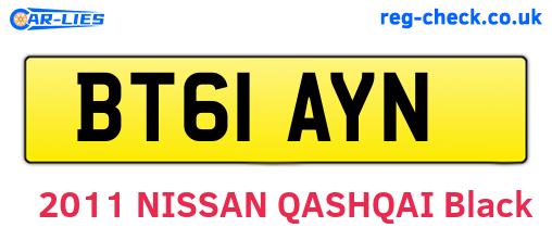 BT61AYN are the vehicle registration plates.