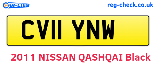 CV11YNW are the vehicle registration plates.