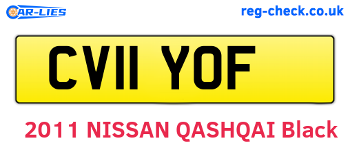 CV11YOF are the vehicle registration plates.