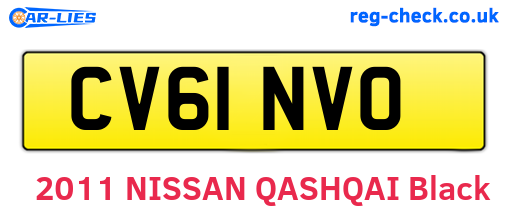 CV61NVO are the vehicle registration plates.
