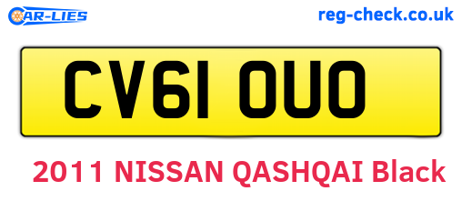CV61OUO are the vehicle registration plates.