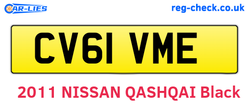 CV61VME are the vehicle registration plates.